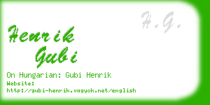 henrik gubi business card